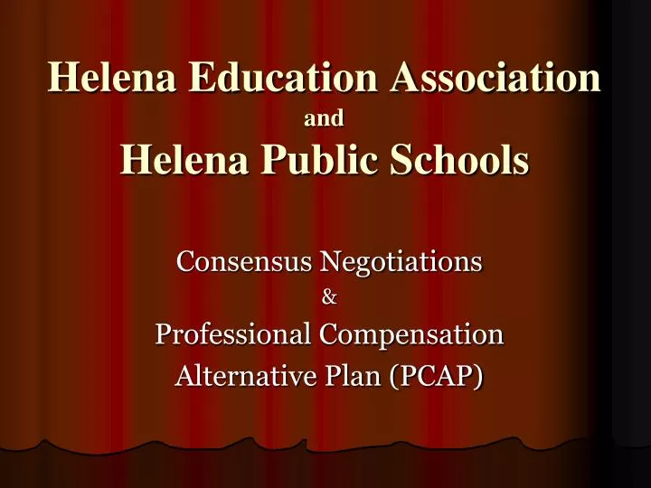 helena education association and helena public schools n.