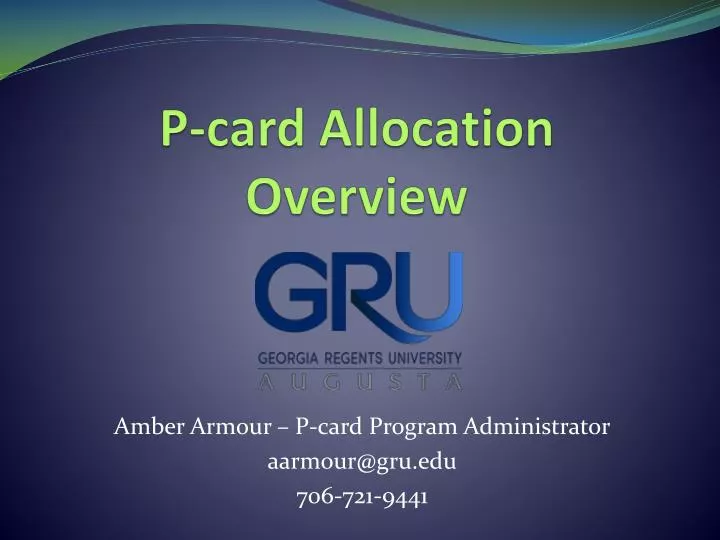 PPT Pcard Allocation Overview PowerPoint Presentation, free download