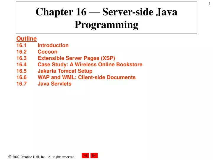 chapter 16 server side java programming n.