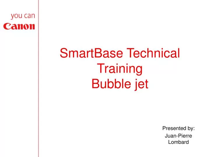 smartbase technical training bubble jet n.