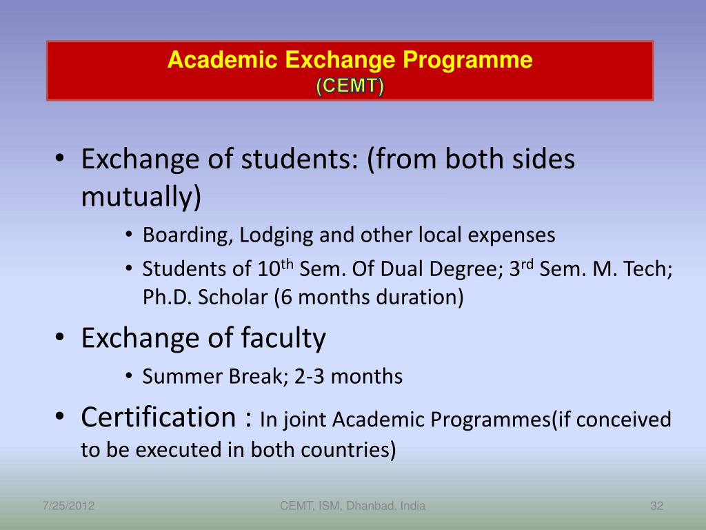 Exchange programme