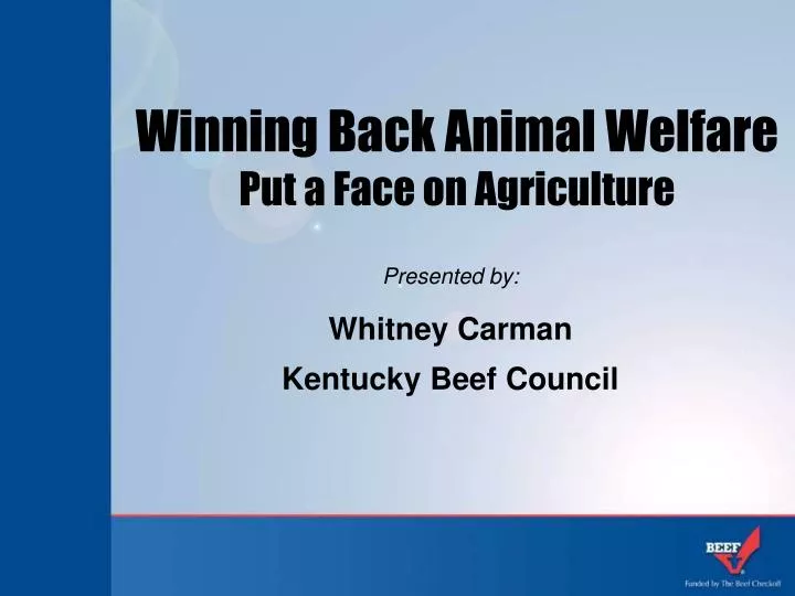 winning back animal welfare put a face on agriculture n.