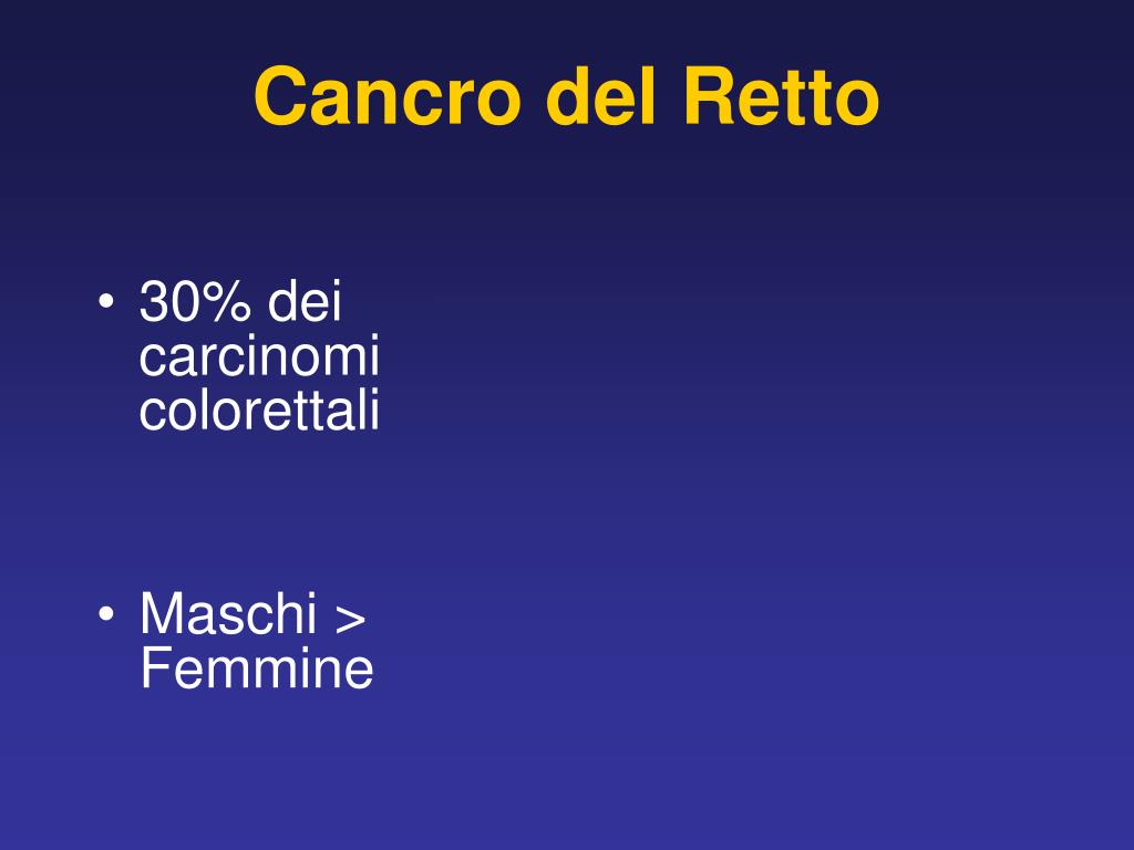 Ppt Cancro Del Retto Powerpoint Presentation Free
