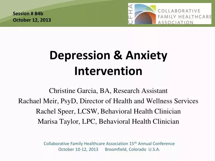 Ppt depression anxiety intervention powerpoint presentation free 