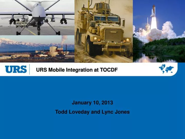 urs mobile integration at tocdf n.