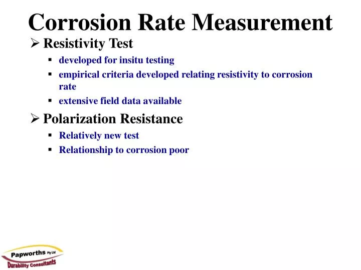PPT Corrosion Rate Measurement PowerPoint Presentation, free download