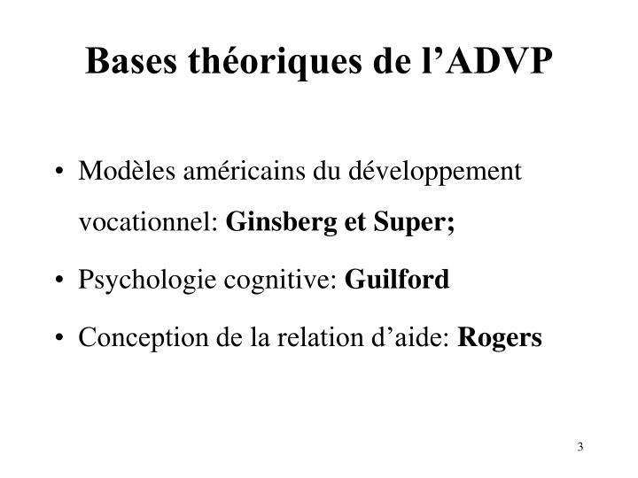 PPT - Modèle de L’ADVP (Activation du développement vocationnel et ...