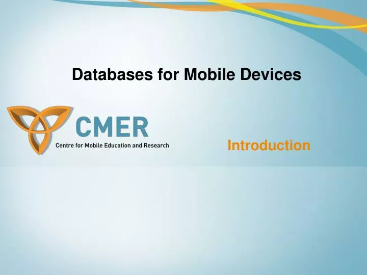 databases for mobile devices n.