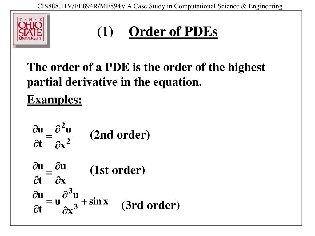 partial differential equations examples