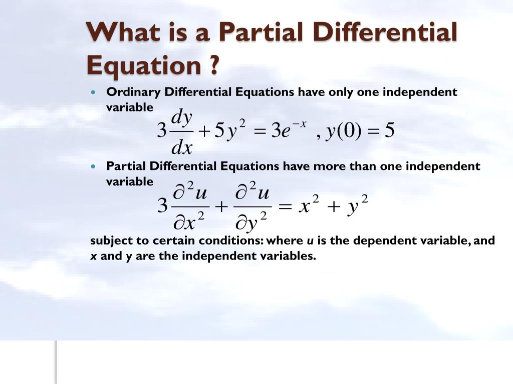 PPT - Introduction to Partial Differential Equations PowerPo