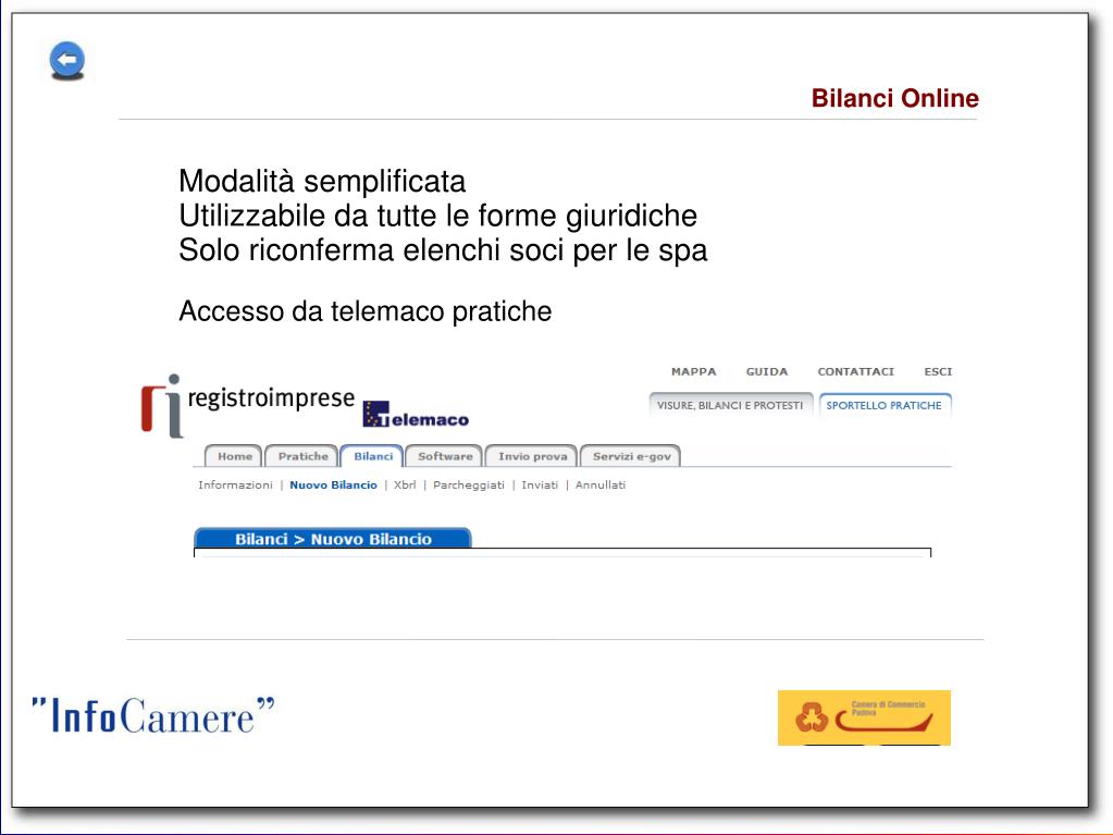 BILANCI DA TELEMACO SCARICARE
