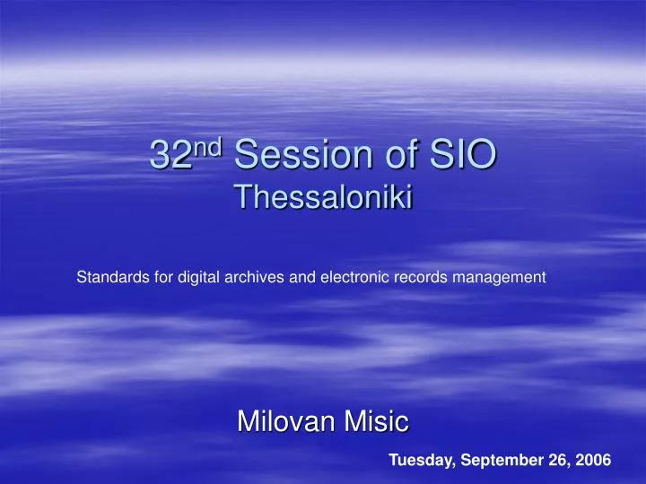 32 nd session of sio thessaloniki n.