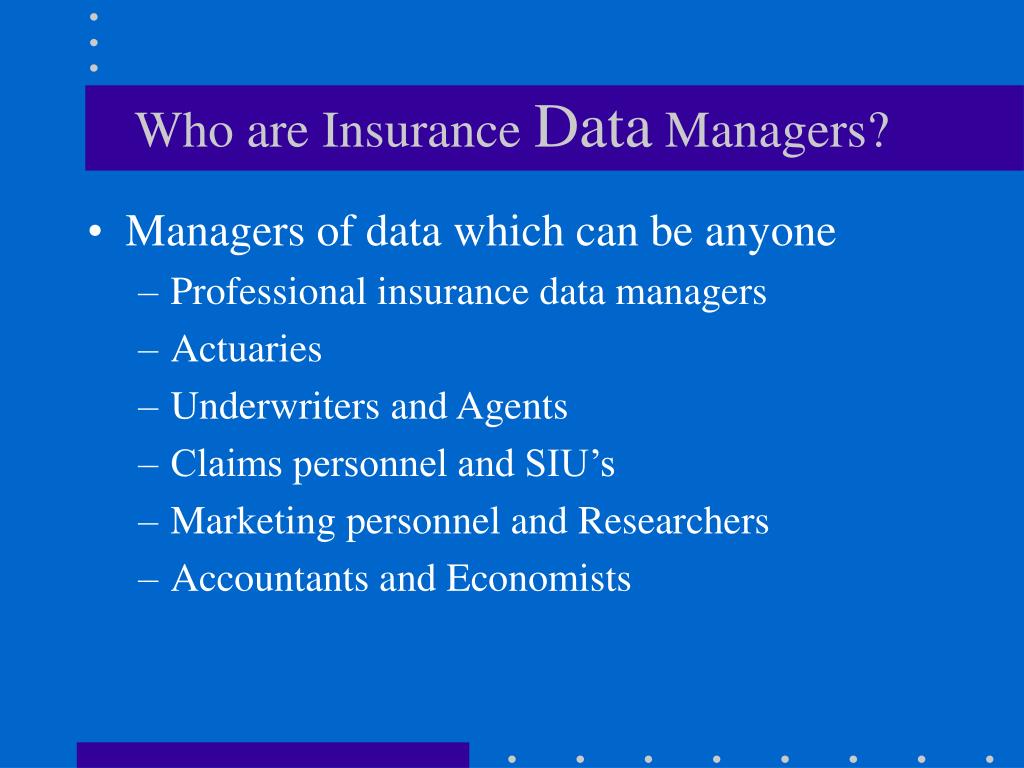 Insurance data management jobs