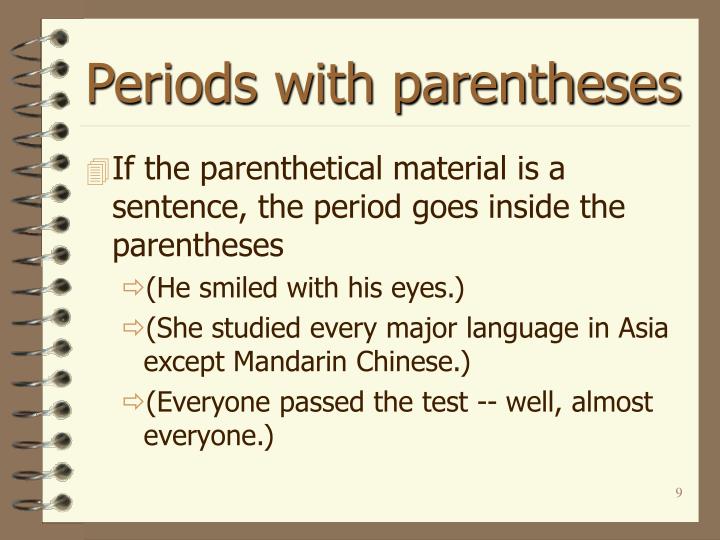 Do Periods Go In Or Out Of Parentheses