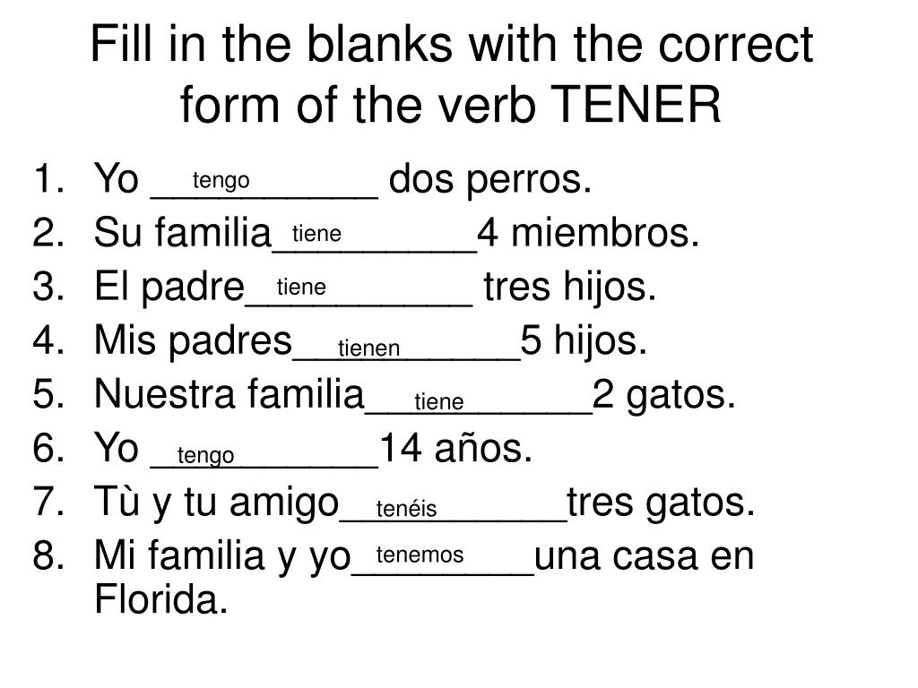 Fill in staff foster. Глагол tener упражнения. Упражнения на глагол tener для детей. Испанский упражнения. Глагол ser упражнения.