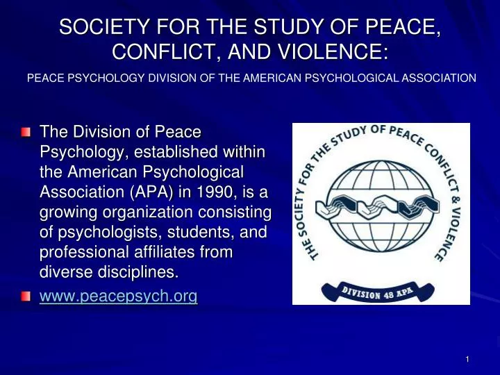 a study on violence in society a study on violence in society