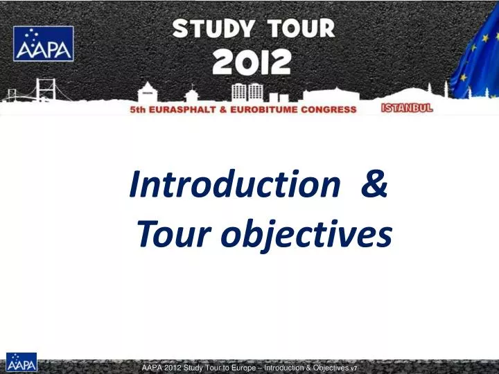 introduction tour objectives n.