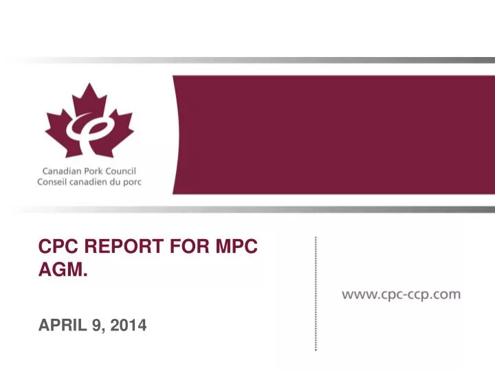 cpc report for mpc agm n.