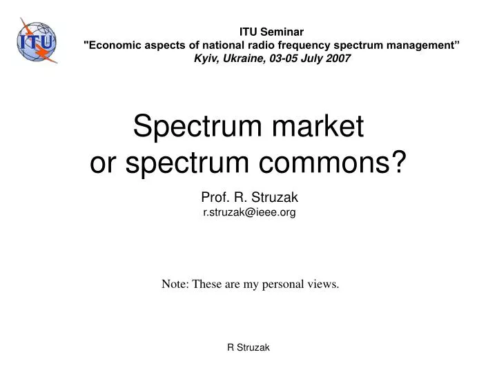 PPT Spectrum market or spectrum commons? PowerPoint Presentation