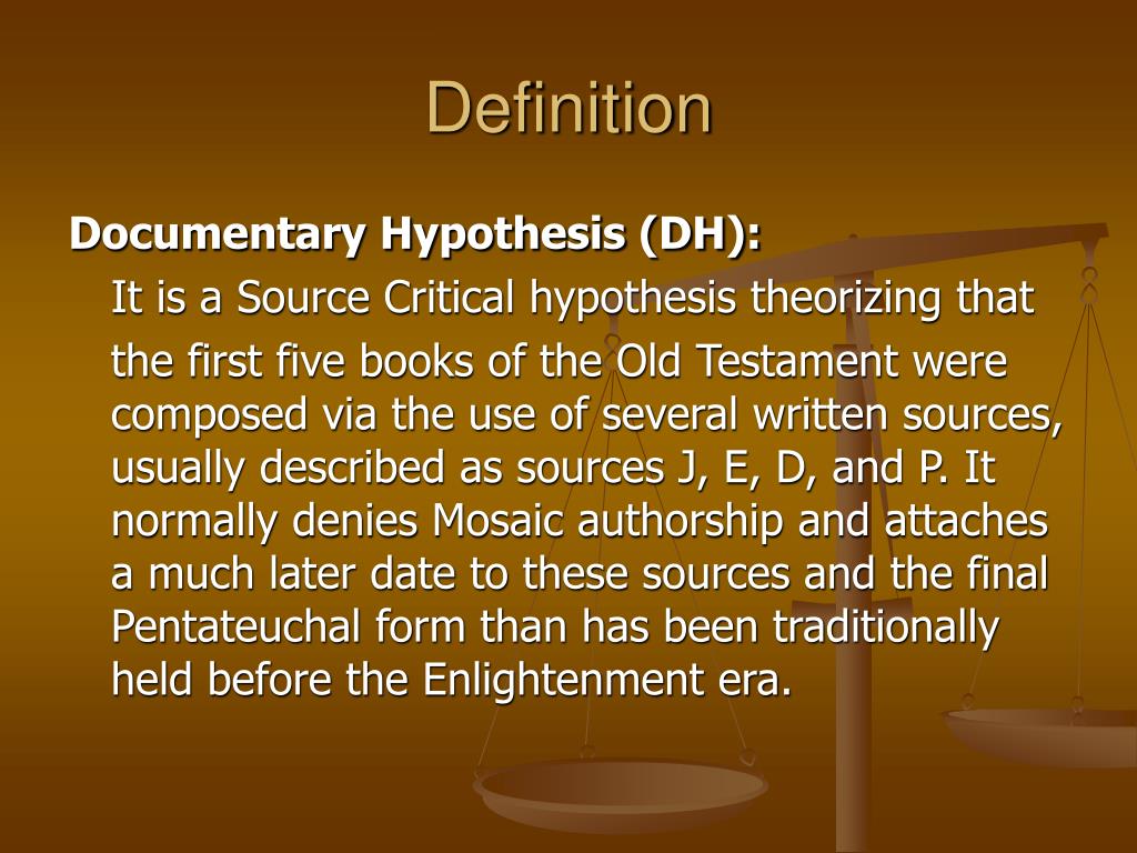 meaning of documentary hypothesis