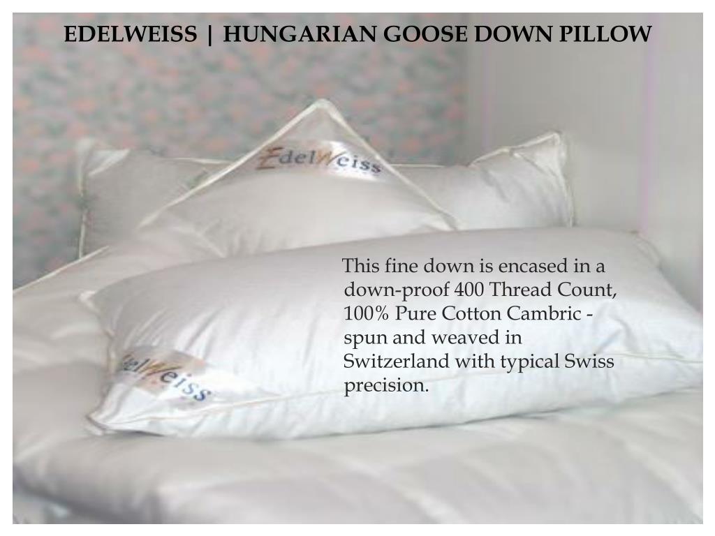 Ppt Edleweiss Goose Down Duvet And Pillows Powerpoint