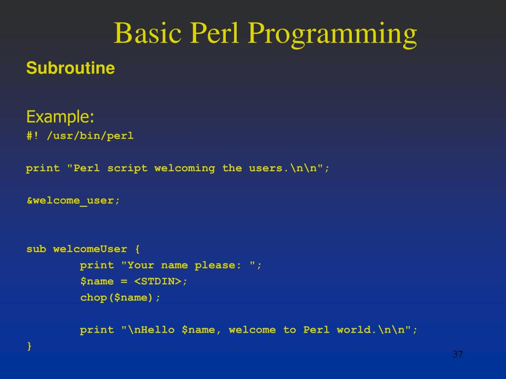PPT - Basic Perl Programming PowerPoint Presentation, free download -  ID:4580068