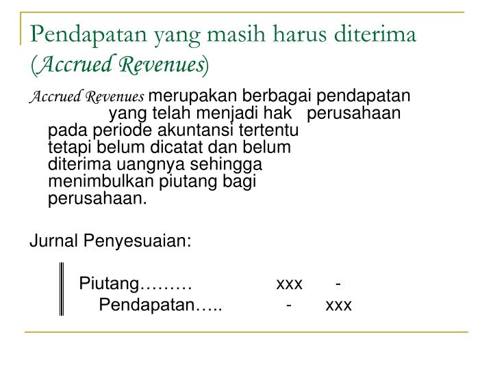 PPT - PENYESUAIAN TERHADAP AKUN-AKUN PowerPoint 