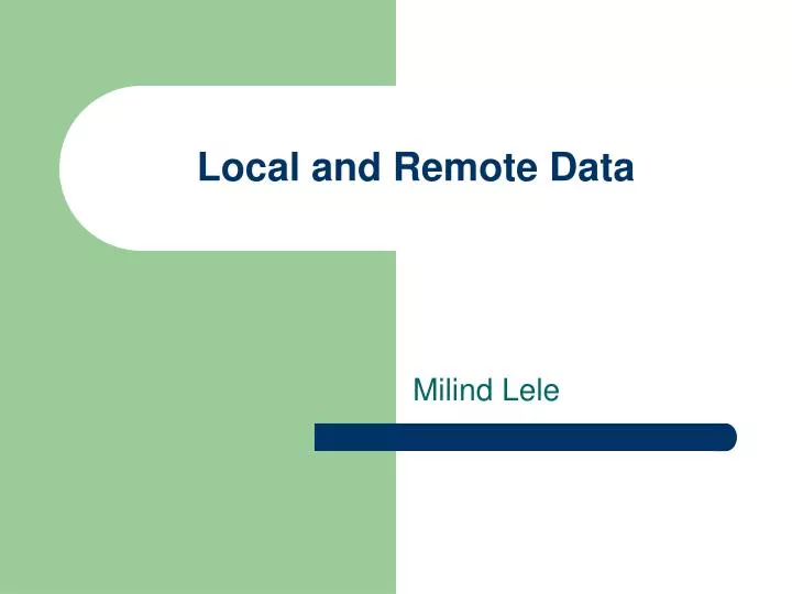 local and remote data n.