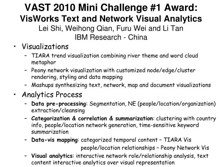 PPT - Visualizations TIARA trend visualization combining river theme ...