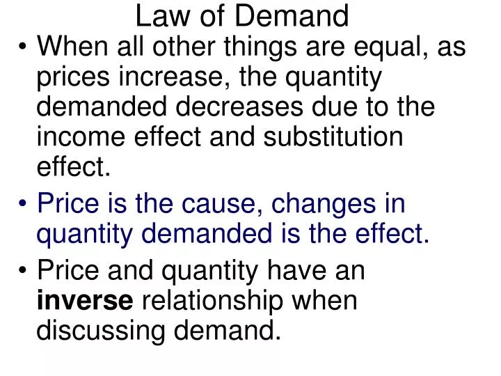 law of demand substitution effect