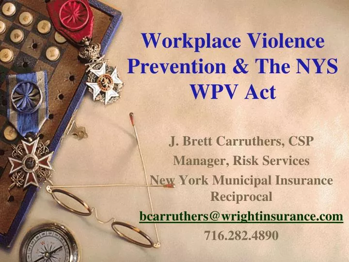 PPT Workplace Violence Prevention The NYS WPV Act PowerPoint 