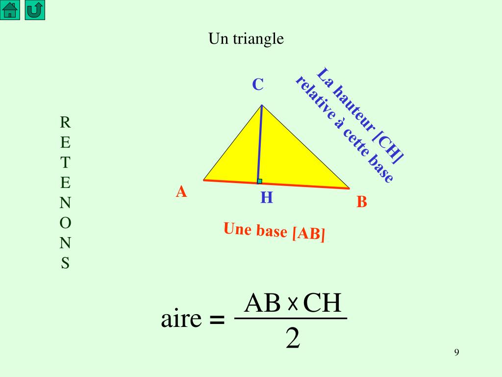 Calculer Aire Triangle Isocèle PPT - L 'aire du triangle. PowerPoint Presentation, free download -  ID:4582181