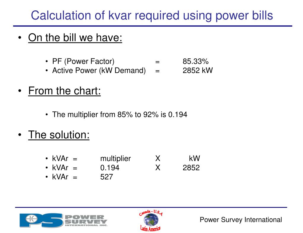 Kvar Calculation Chart
