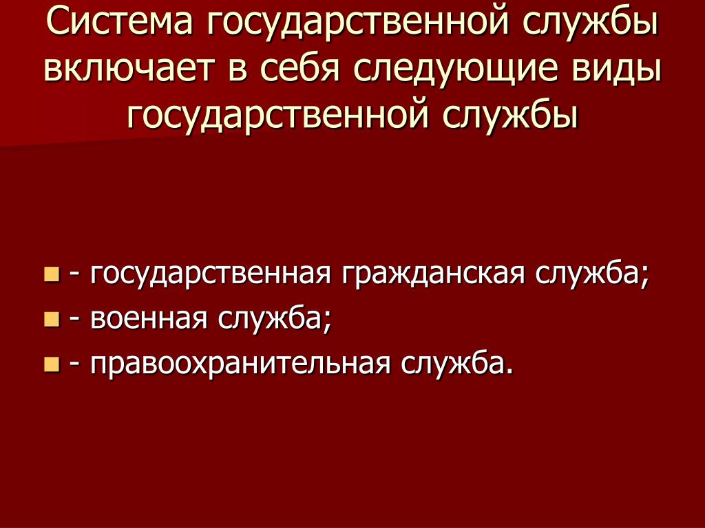 Система государственной службы тесты