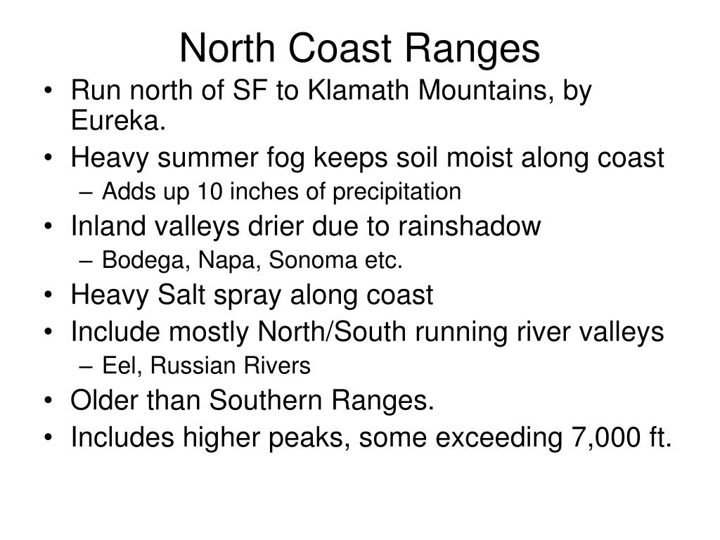 PPT Pacific Mountain System Coast Ranges PowerPoint Presentation