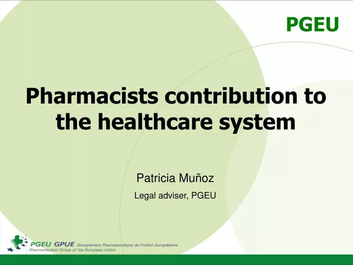 essay on pharmacist strengthening health system