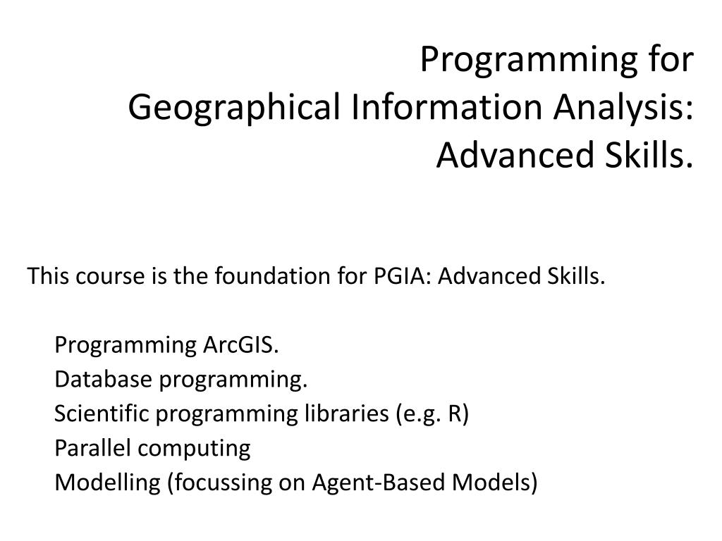 PPT - GEOG5990M Programming for Geographical Analysis: Core Skills Dr ...