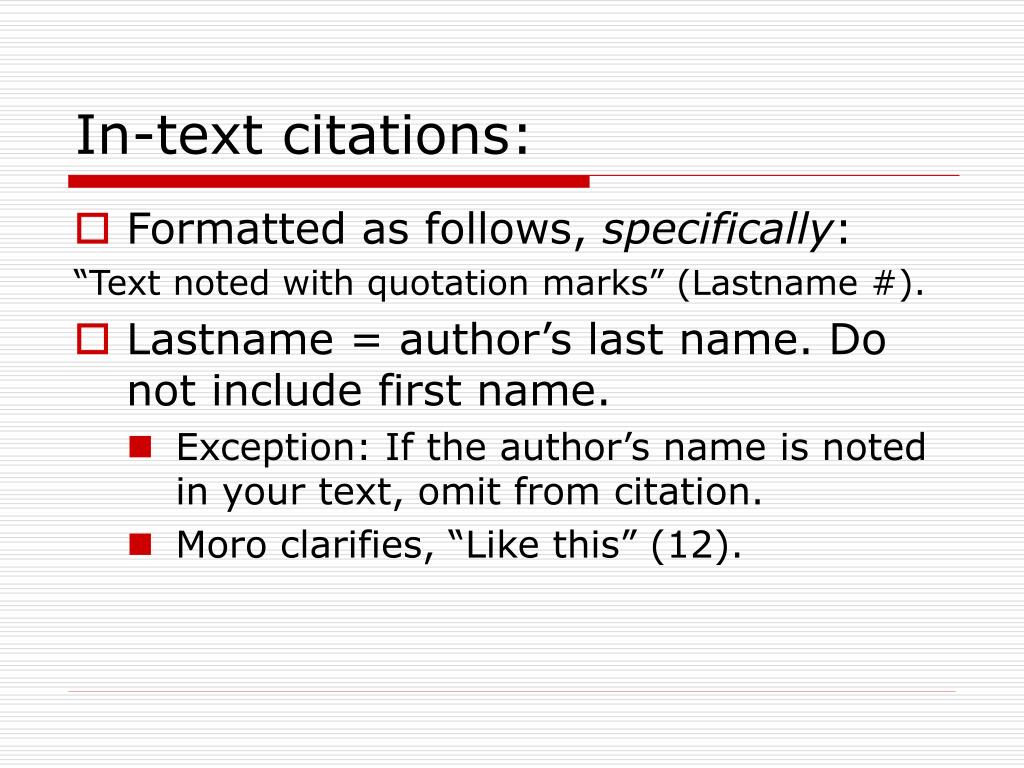 intext citations with mla