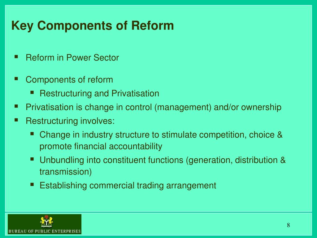 PPT - Electric Power Sector Reform: Privatisation, Regulation and Other ...
