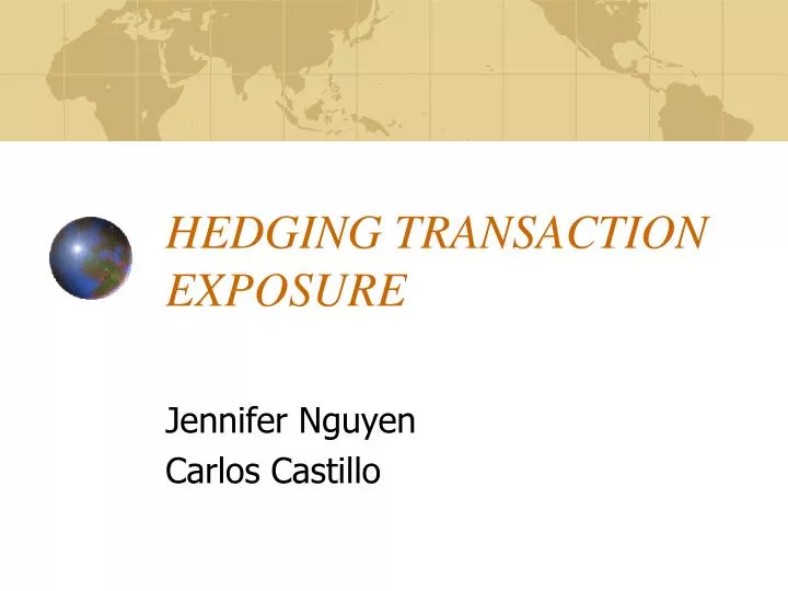 hedging transaction exposure n.