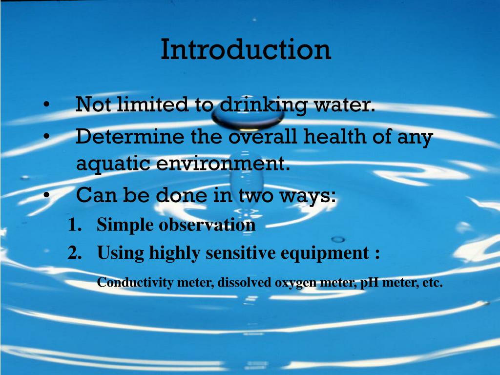 presentation on water quality