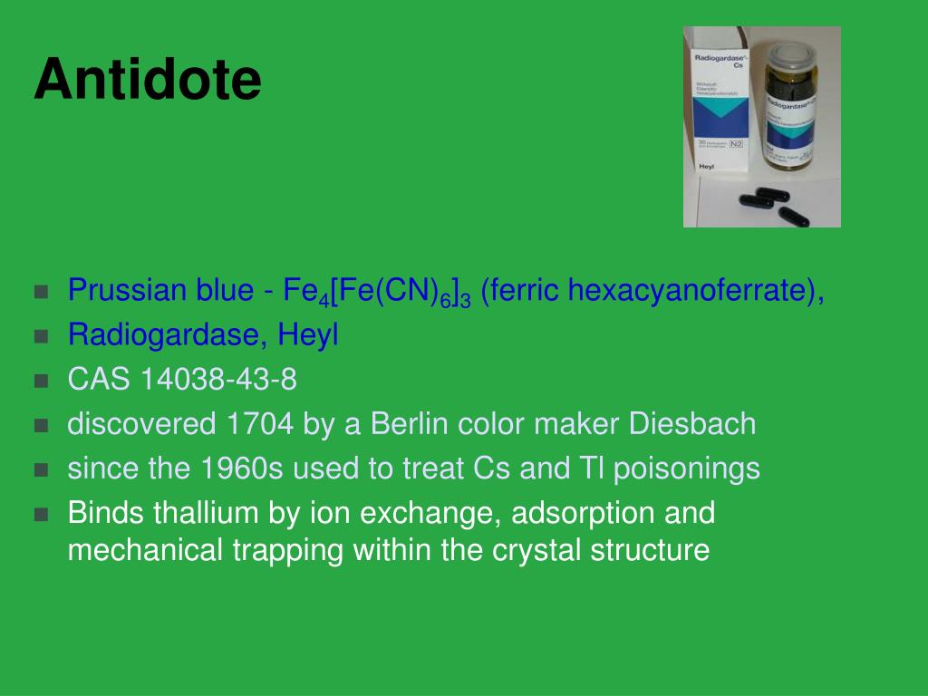 thallium poisoning antidote thallium poisoning antidote