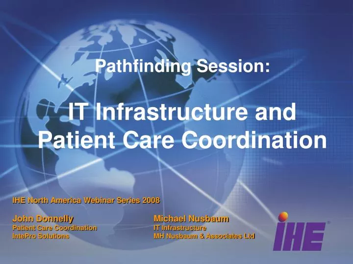 pathfinding session it infrastructure and patient care coordination n.