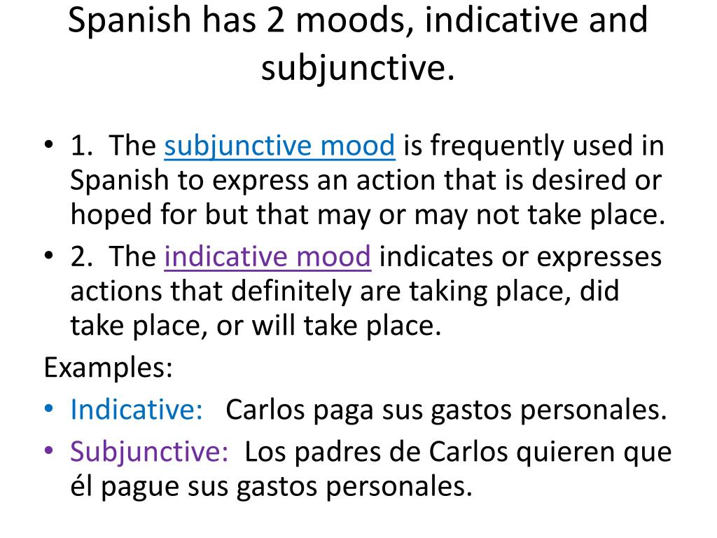 use of subjunctive in spanish