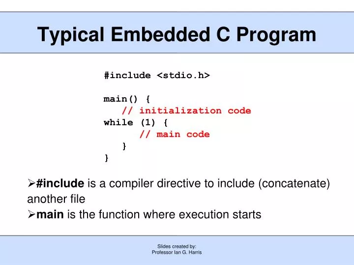 PPT - Typical Embedded C Program PowerPoint Presentation, free download ...