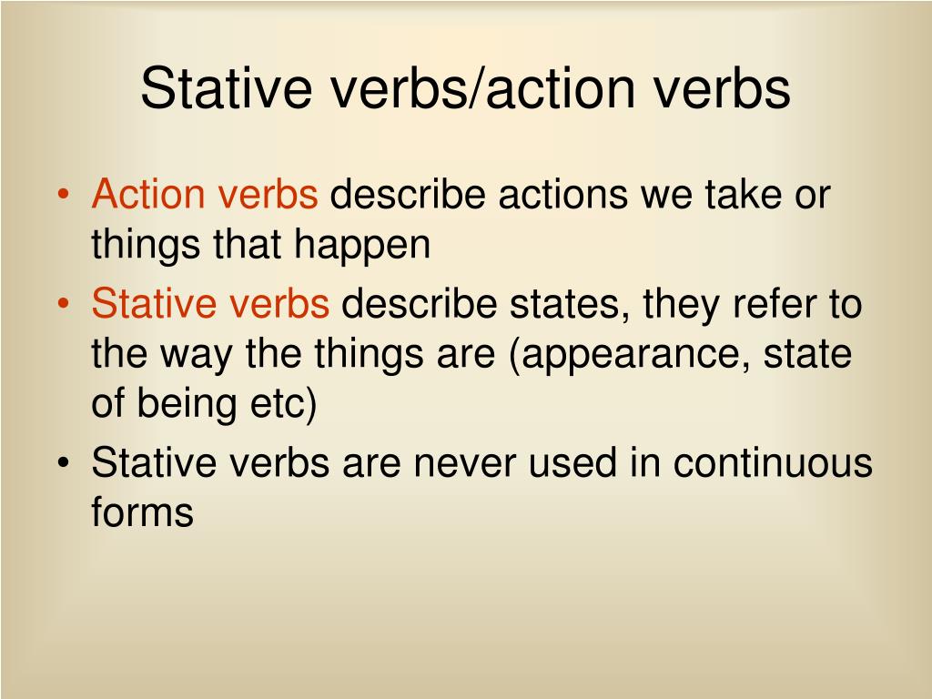 stative verbs presentation