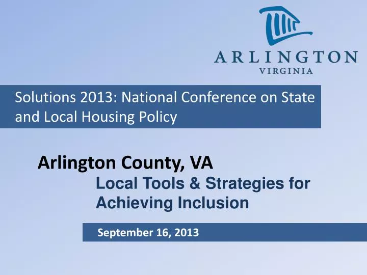 PPT Arlington County, VA PowerPoint Presentation, free download ID