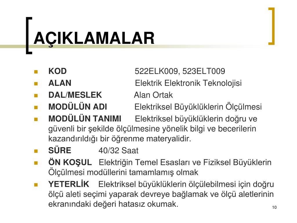 PPT - Elektriksel Buyukluklerin Olculmesi PowerPoint Presentation, free  download - ID:4594586