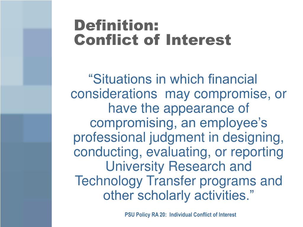 conflict of interest definition