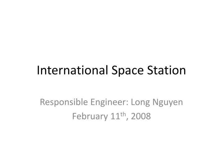 Ppt International Space Station Powerpoint Presentation Free